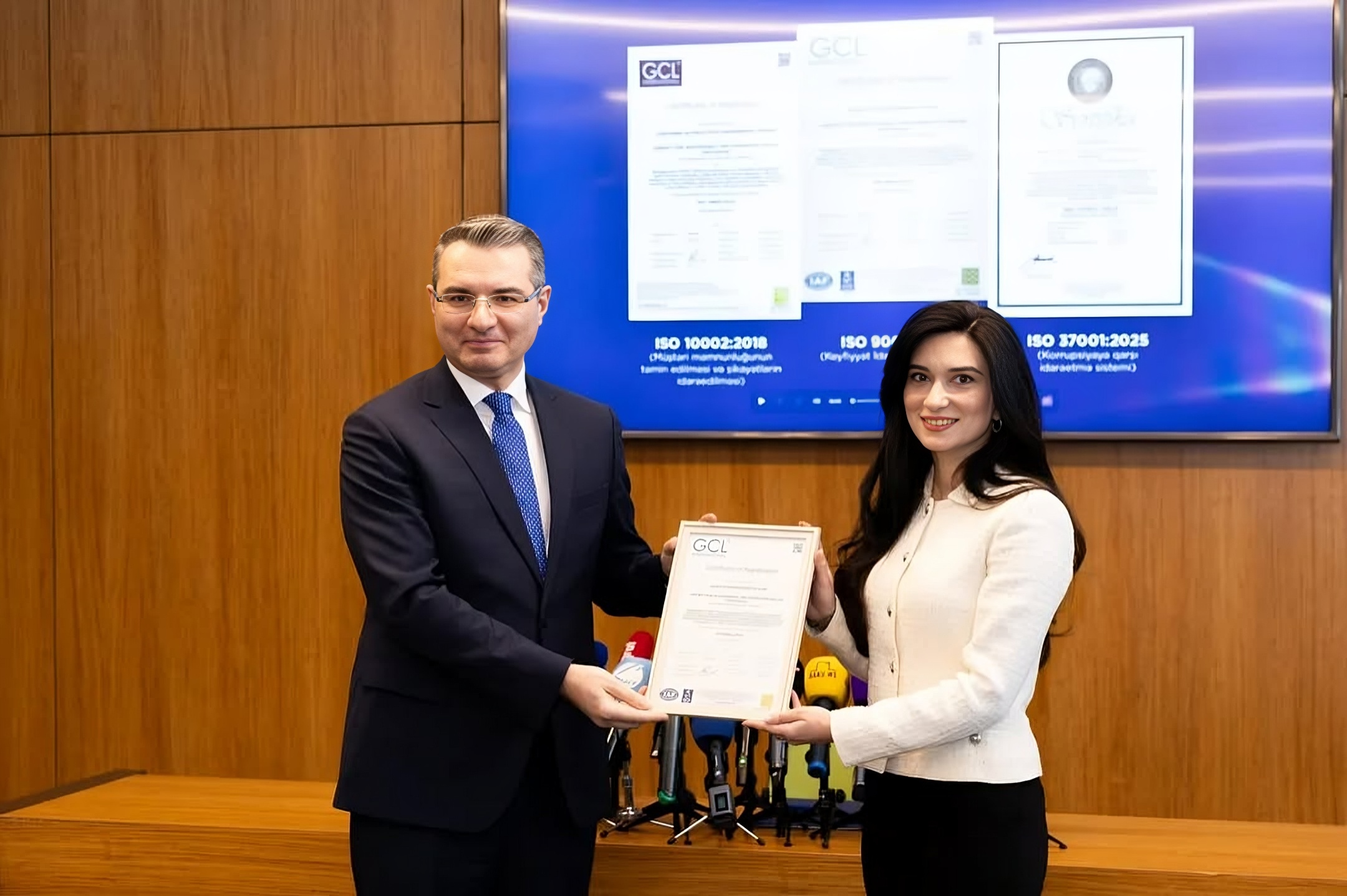 General Group Co. receiving ISO 9001, ISO 10002 and ISO 37001 certificates from GCL International
